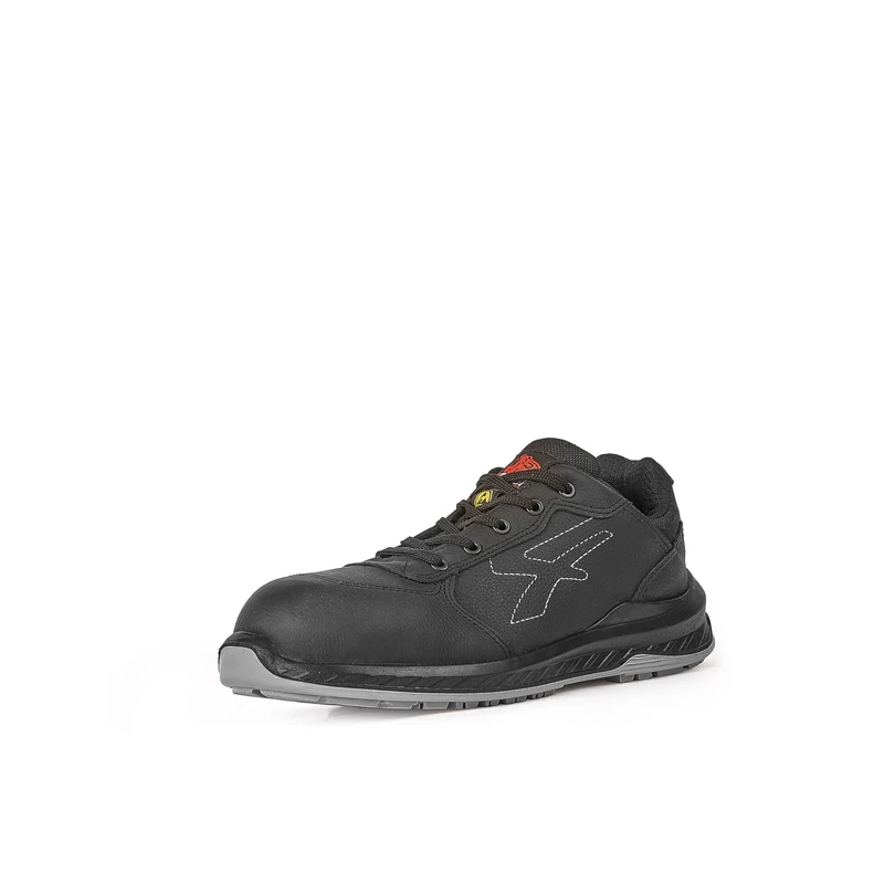 U-Power Red Industry® Nero, Unisex Safety Shoes, Lightweight, Flexible, Anti Puncture Leather Trainers, with Infinergy Insert, with Aluminium Toe Caps (Black 41)