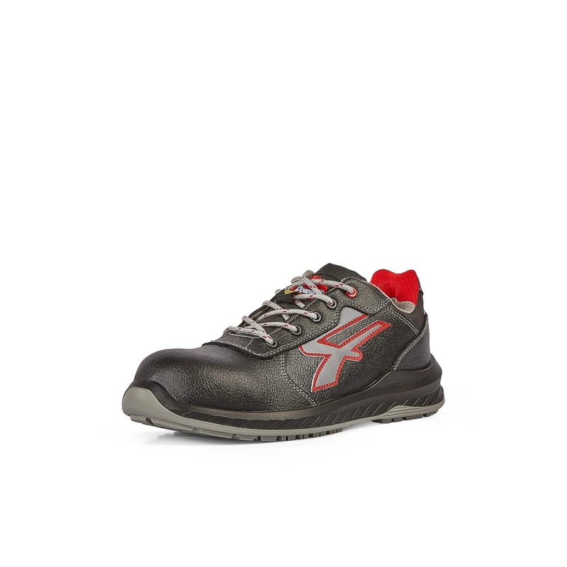 U-Power Red Industry® Parigi, Unisex Safety Shoes, Lightweight, Flexible, Anti Puncture Leather Trainers, with Infinergy Insert, with Aluminium Toe Caps (Black 40)