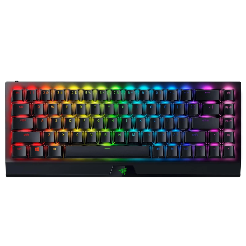 Razer BlackWidow V3 Mini HyperSpeed (Yellow Switch) - Wireless 65% Mechanical Gaming Keyboard (Silent Mechanical Switches, Phantom Keycaps, Bluetooth, USB-C) US Layout | Phantom Ed.