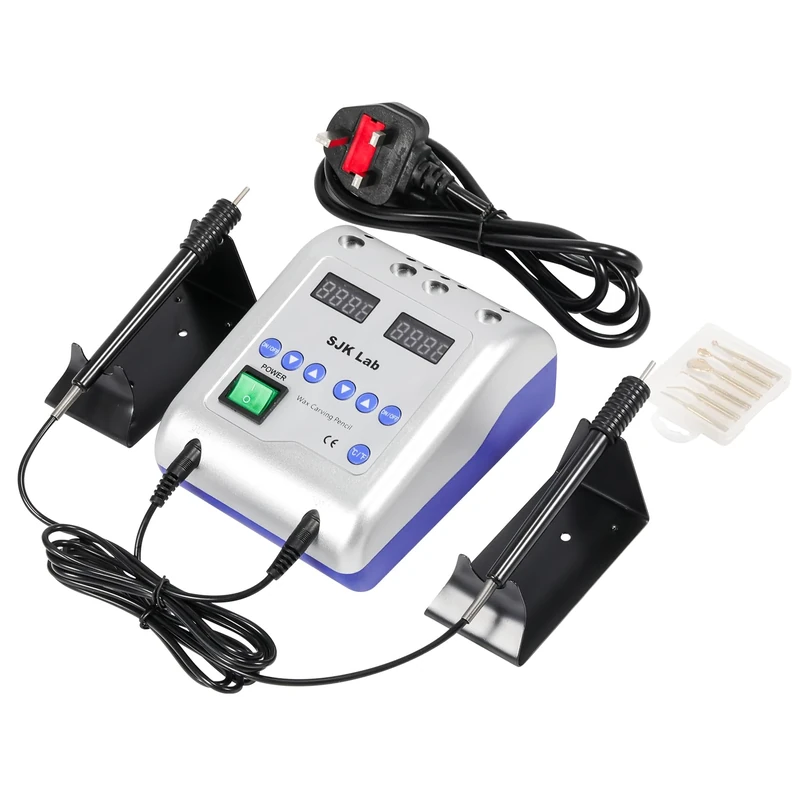 Electric Dental Wax Carving Tool with 6 Tips & 2 Pens, Adjustable Temp 50℃-200℃ - Image 1