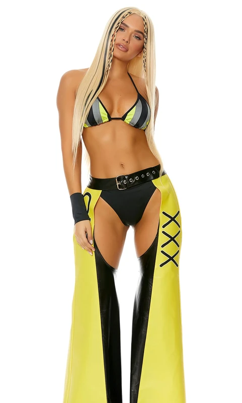Forplay 551548 Filthy Iconic Superstar Costume Christina Aguilera Adult Sized, Yellow, S/M - Image 1