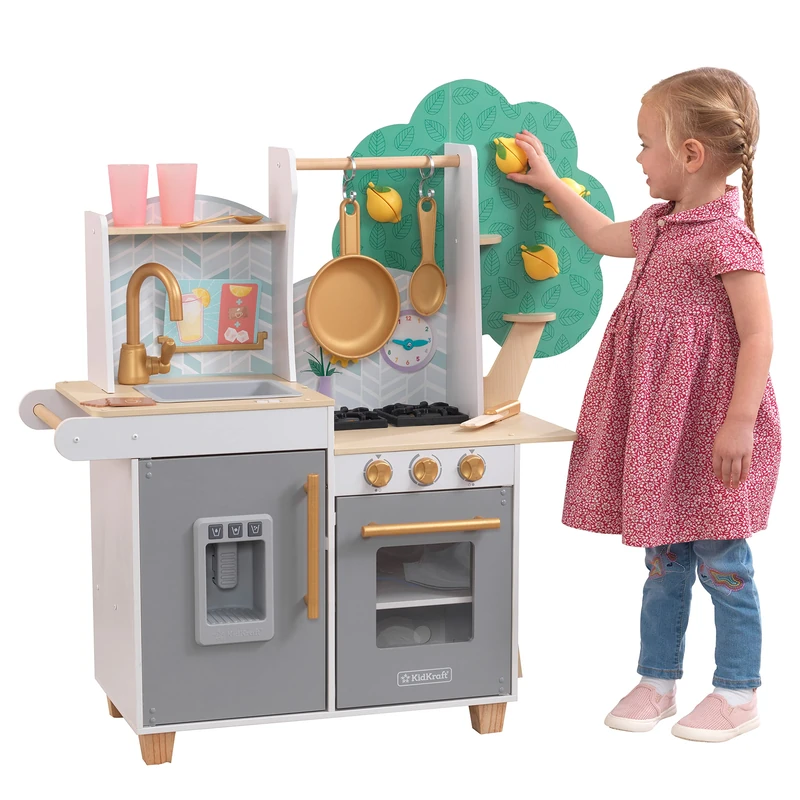 KidKraft Happy Harvest Wooden Play Kitchen Set - 10160
