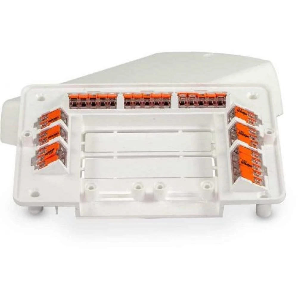 WAGO WAGOBOX L32 Wiring Centre Junction Box, Suitable for WAGO 221 Series, for Multicore Cables, max. 4 mm² Connectors, up to 25 Amp, 450 Volt, 207-3309, White, Pack of 1