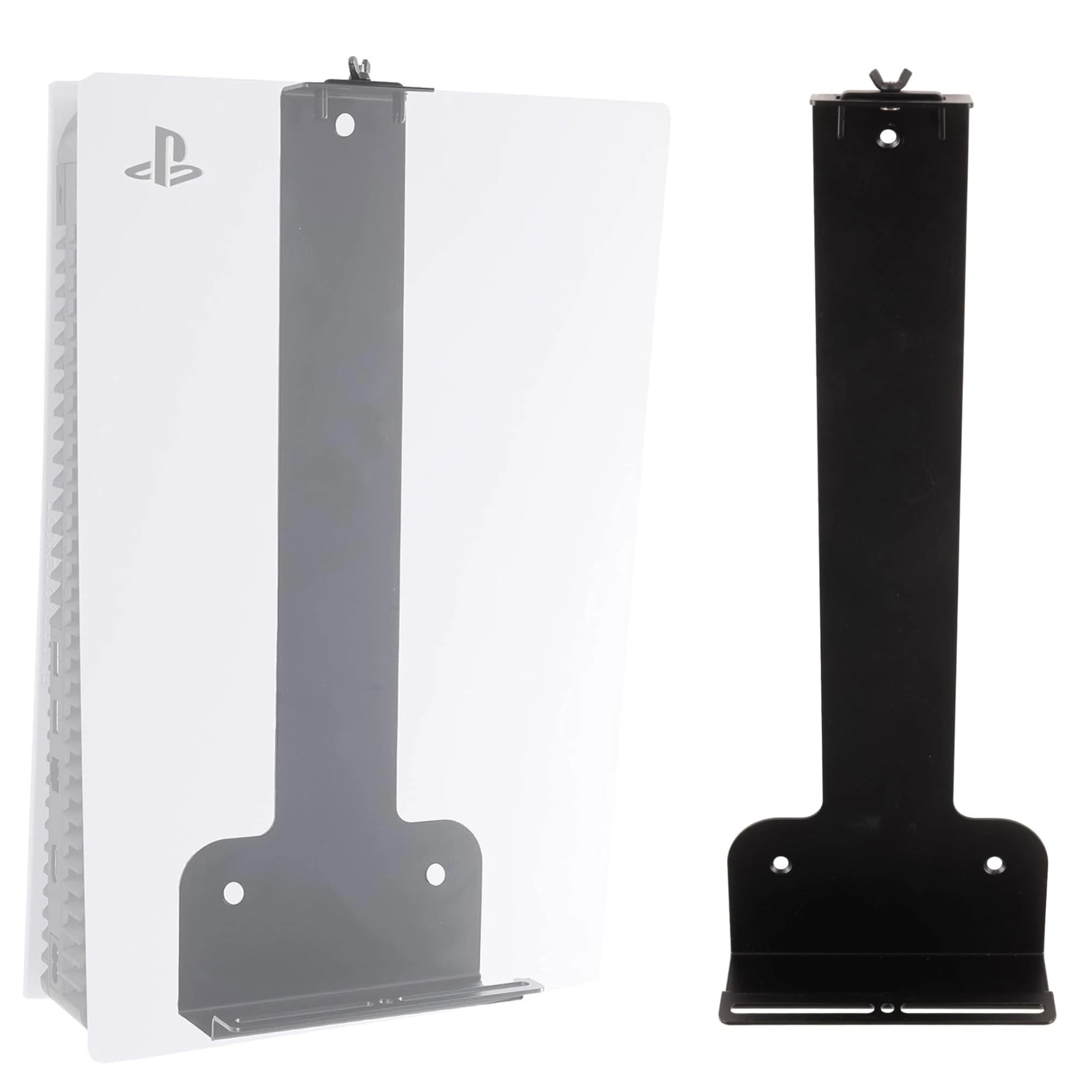 DYNAS PS5 Wall Mount and PS5 Pro Wall Mount - Wall Bracket for PlayStation 5 (Disc, Digital, and Pro Versions) (NOT for PS5 Slim) Secure Steel Bracket - Made in the UK