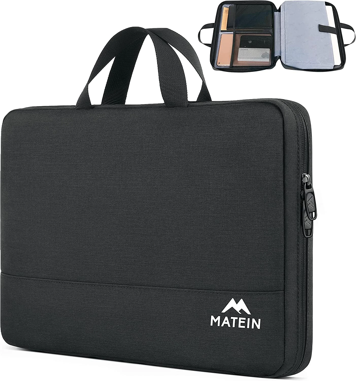 MATEIN Laptop Bag 15.6 Inch, TSA Laptop Case13,14,15.6 Inch for Men, Water Resistant with Pockets and Compartments Compatible with Acer HP Notebook MacBook,Gift for Women Man, Black.