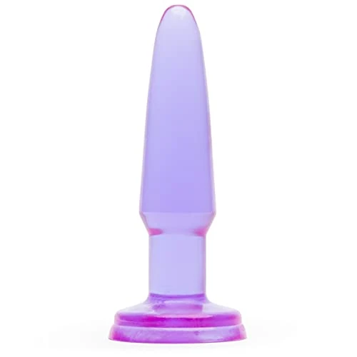 Lovehoney Butt Plug - 4 Inch Slimline Beginner Friendly Anal Plug - with Flared Base & Waterproof - Purple