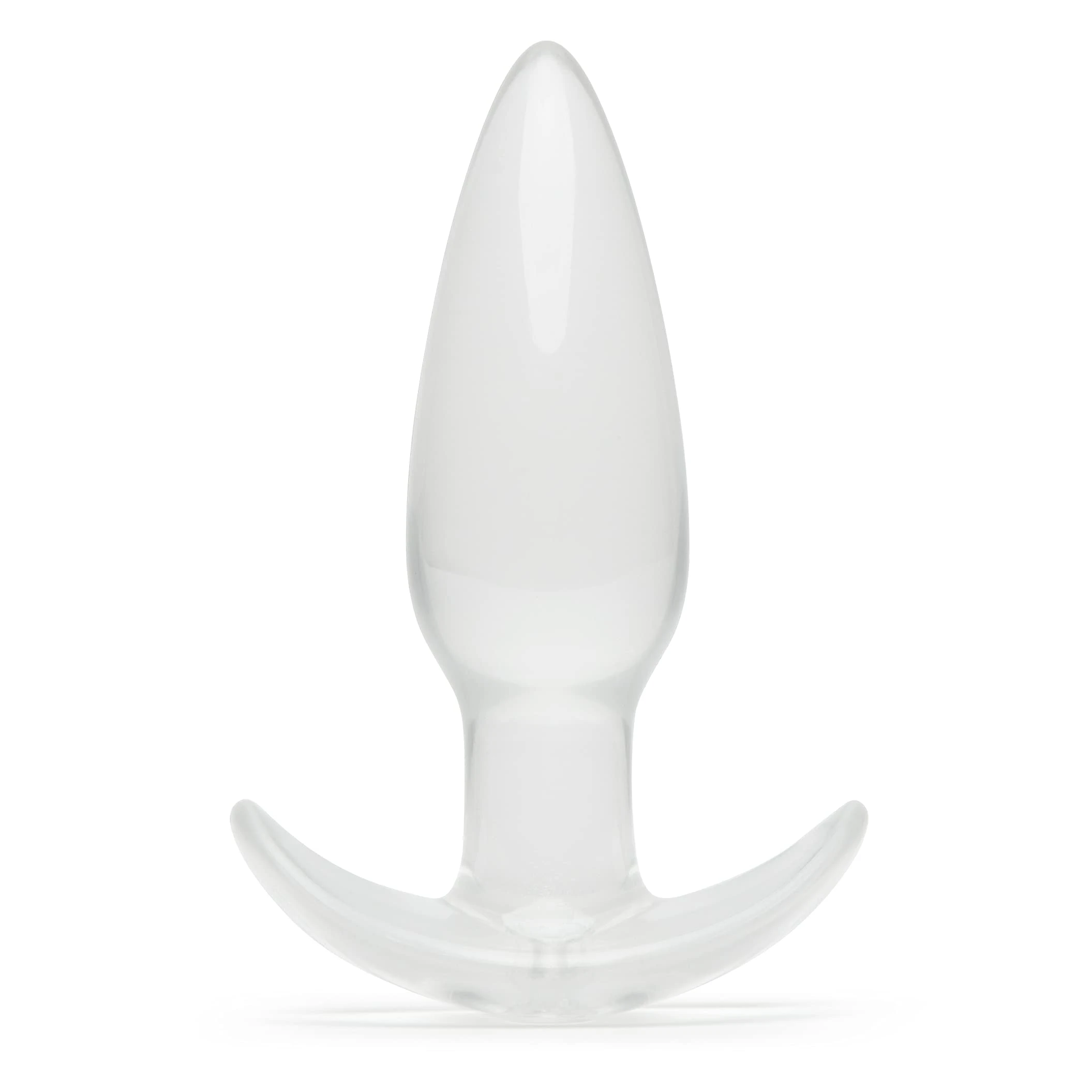 Lovehoney Butt Plug - 4 Inch Anal Plug - Beginner Friendly T-Bar Base with Tapered Tip - Waterproof - Clear