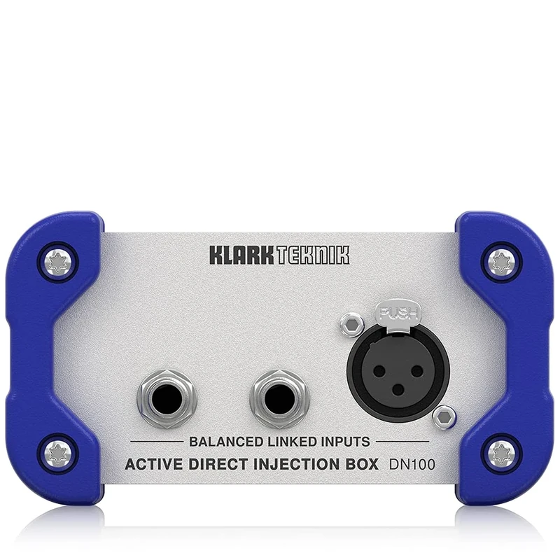 Klark Teknik DN100 Active DI Box for Studio and Live Sound with Clear Audio and Reliable Performance