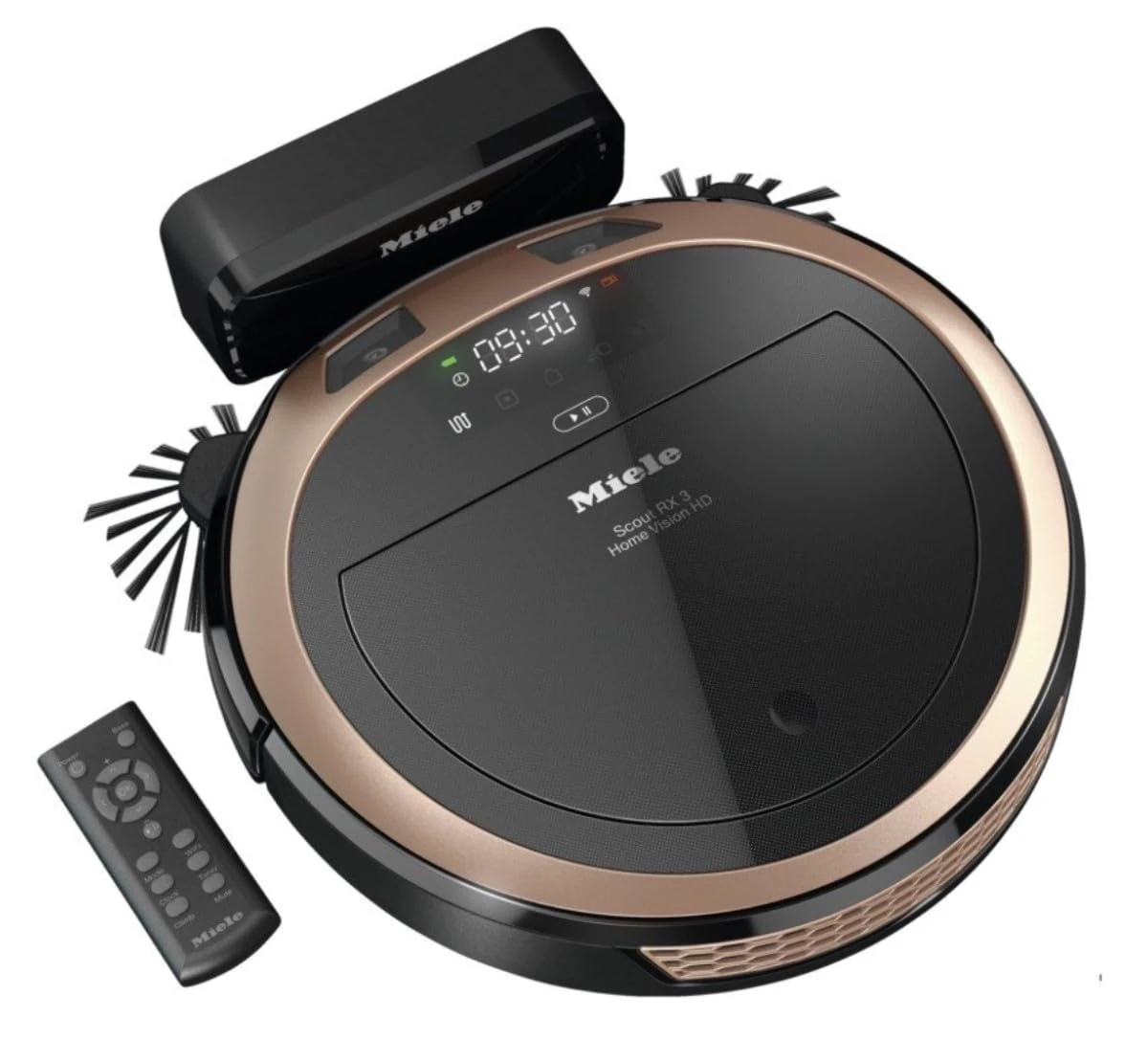 Miele Scout RX3 Home Vision HD Robot Vacuum Cleaner with Smart Navigation, App Control, 4-Mode Cleaning System, Live Image Transmission, 2H Battery Life, Pearl Pink Finish
