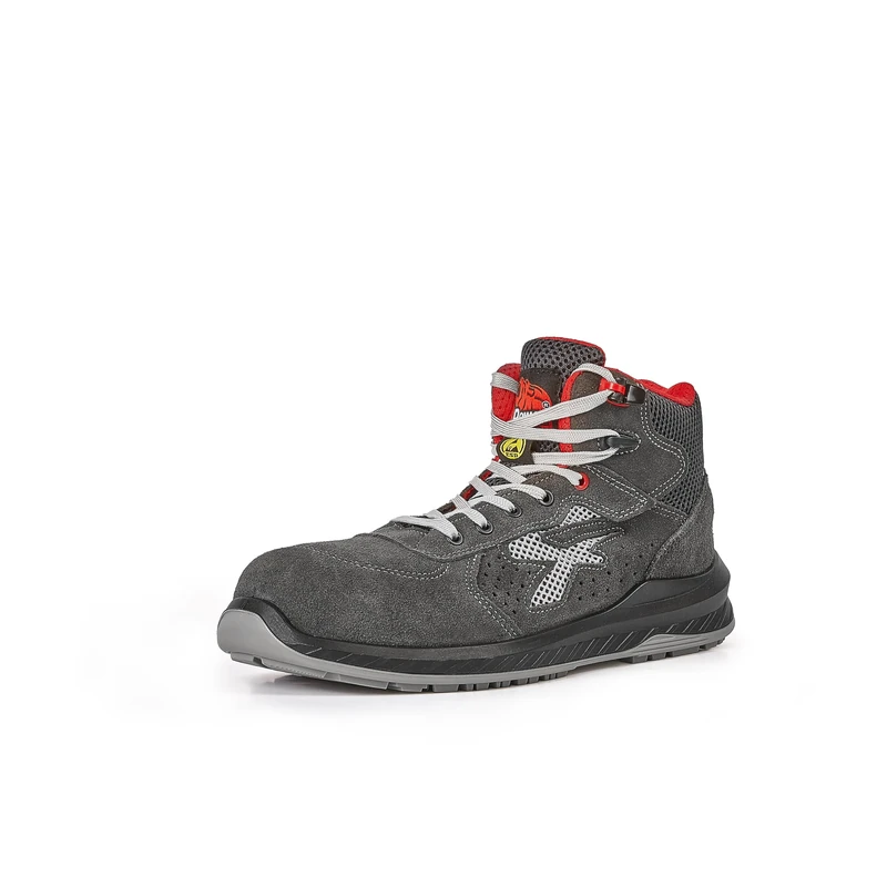 U-Power Red Industry® Alicante, Safety Shoes, High, Lightweight and Flexible, Anti perforation, Anti Puncture, with Infinergy Insert, with Aluminium Toe Caps (Black 46)