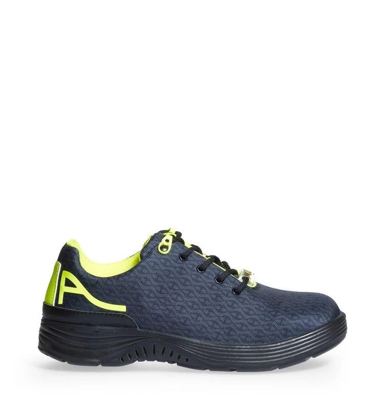 Abeba 7131860 X-Light Low Shoe, S3, SRC, Black/Neon Orange, Size 47