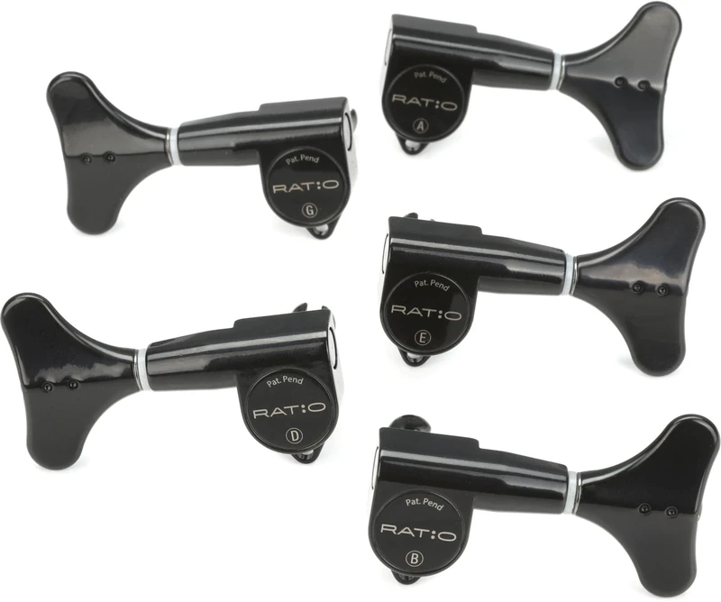 Graph Tech Ratio 3x2 5-String Bass Tuners, Y-Key - BLACK, PRB-5320-B0