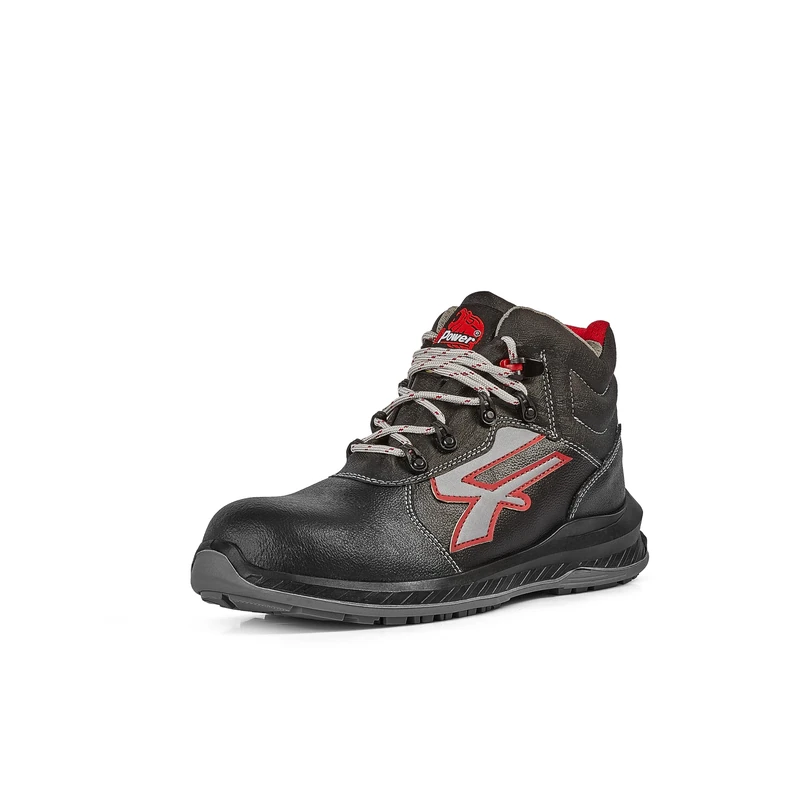 U-Power Red Industry® Boston, Safety Shoes, High, Lightweight and Flexible, Anti perforation, Anti Puncture, with Infinergy Insert, with Aluminium Toe Caps (Black 40)