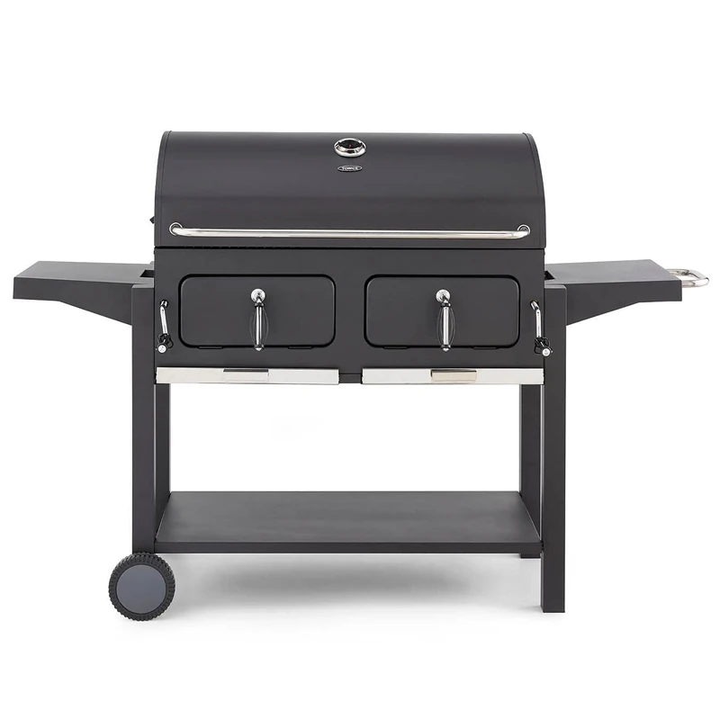 Tower, Ignite Duo XL BBQ Grill with Adjustable Charcoal Grill and Temperature Gauge, Black, T978510