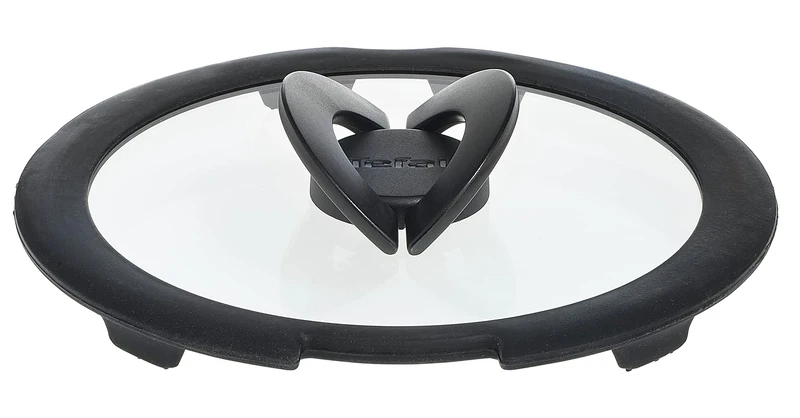 TEFAL Ingenio L9936582 Glass Lid 24 cm Flat Design with Folding Handle