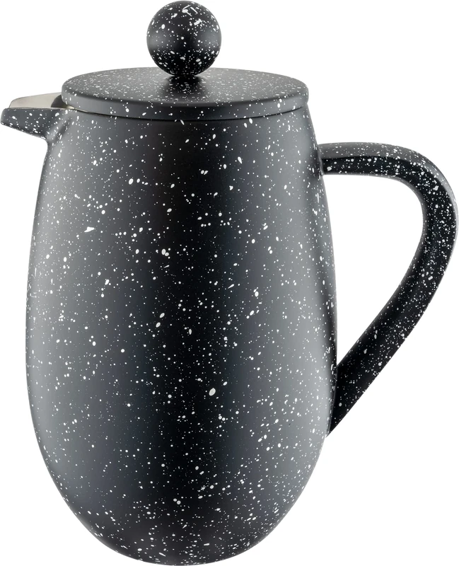 Café Olé BFD Granite Cafetière, 18/10 Stainless Steel Double Wall Body and mesh Filter, Black Granite Effect Finish, 350ml (3 Espresso Cups or 1 Mug)
