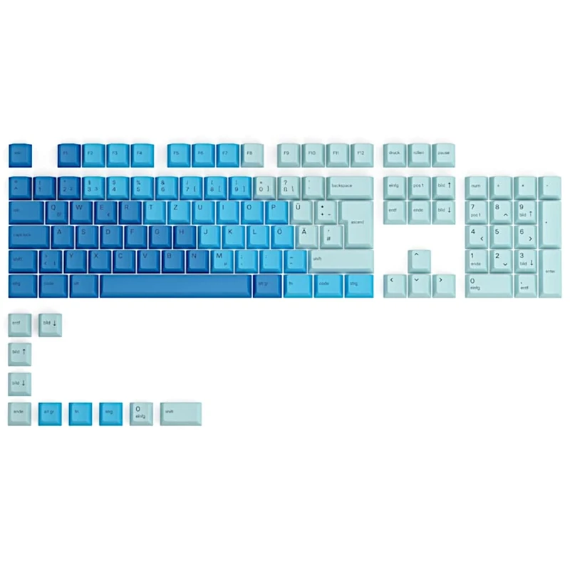 Glorious Gaming 115x GPBT Keycaps - Cherry Profile, Super Durable PBT Plastic, Eye Catching Aesthetics, Superior Sound, Original Typeface, German Layout - Ocean - Image 1