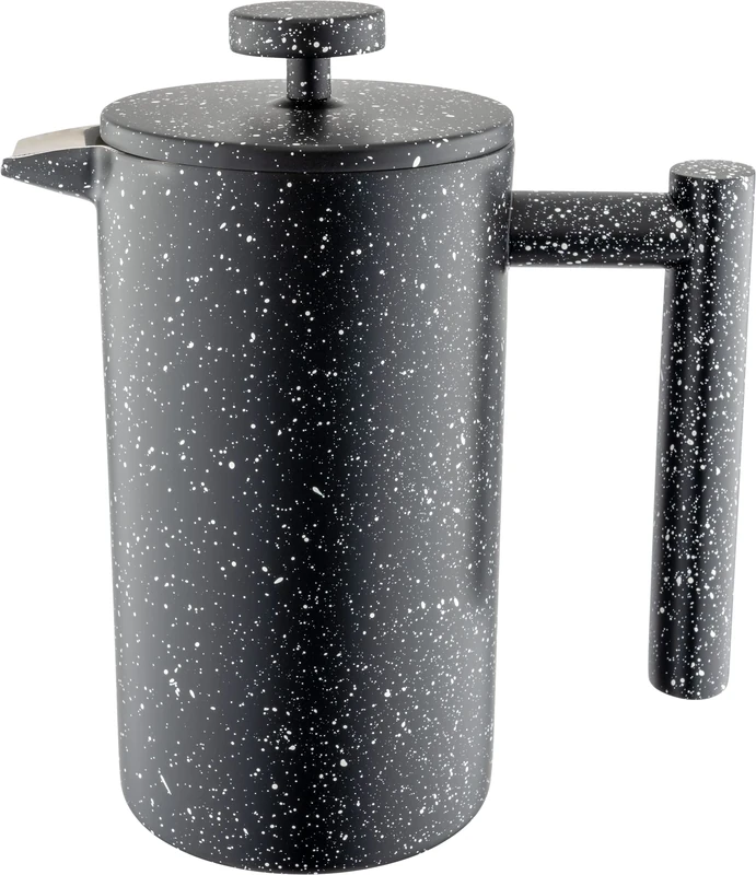 Café Olé CFD Granite Cafetière, 18/10 stainless steel double wall body and mesh filter, Black Granite effect finish, 350ml (3 espresso cups or 1 mug)