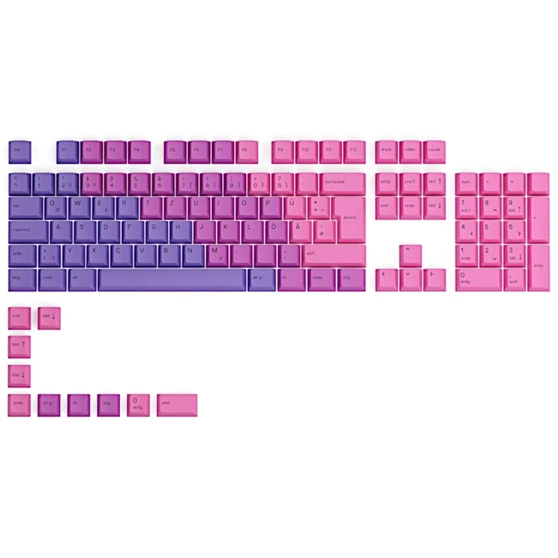 Glorious Gaming 115x GPBT Keycaps - Cherry Profile, Super Durable PBT Plastic, Eye Catching Aesthetics, Superior Sound, Original Typeface, German Layout - Nebula