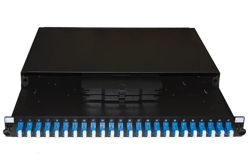 LK24FODN LINK FIBER OPTIC PANEL 19" WITH 24 DOORS SC DUPLEX DEEP 250 MM BLACK WITH ACCESSORIES