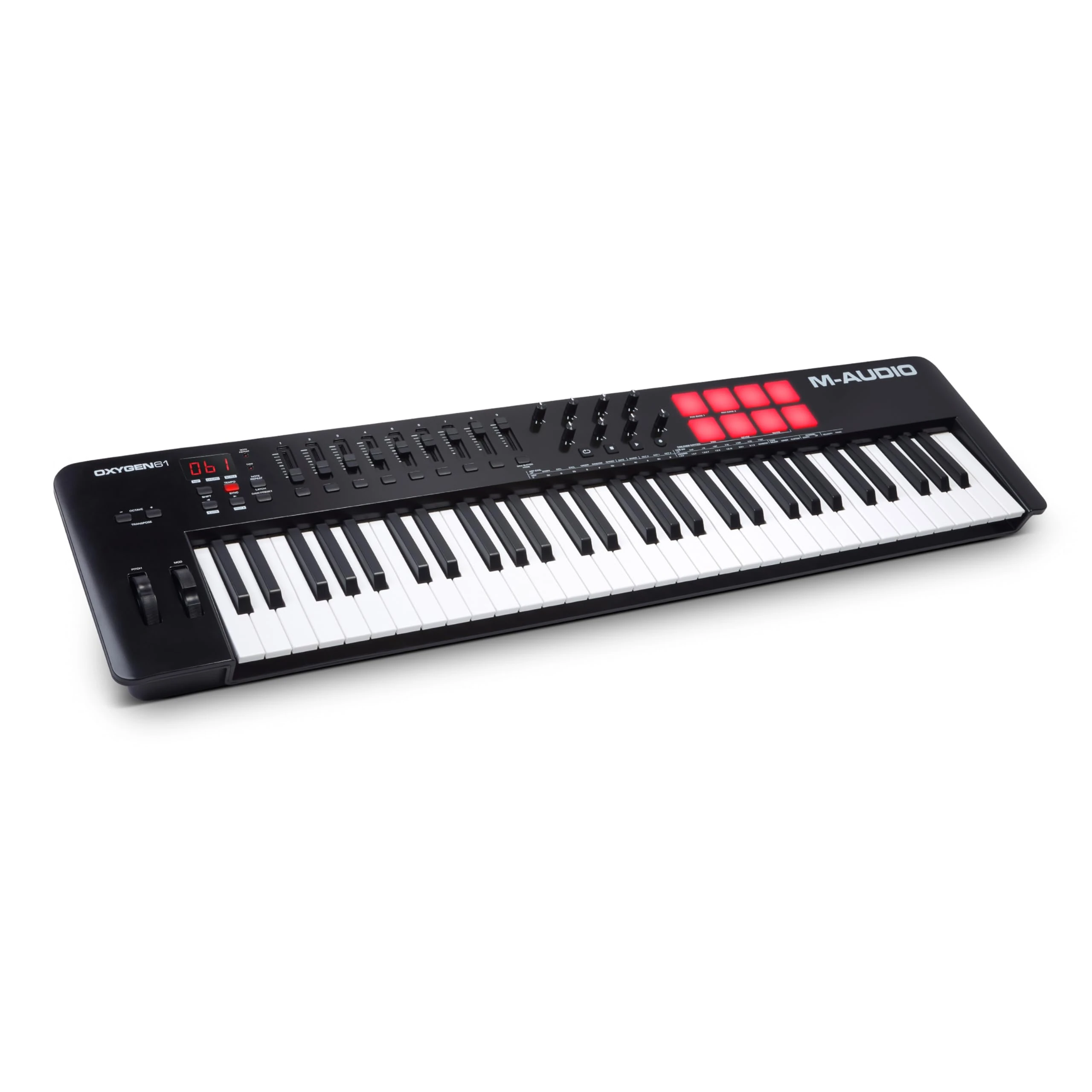 M-AUDIO Oxygen 61 (MKV) - 61 Key USB MIDI Keyboard Controller with Beat Pads, Smart Chord and Scale Modes, Arpeggiator and Native Instruments Sound Package (NKS Integration)