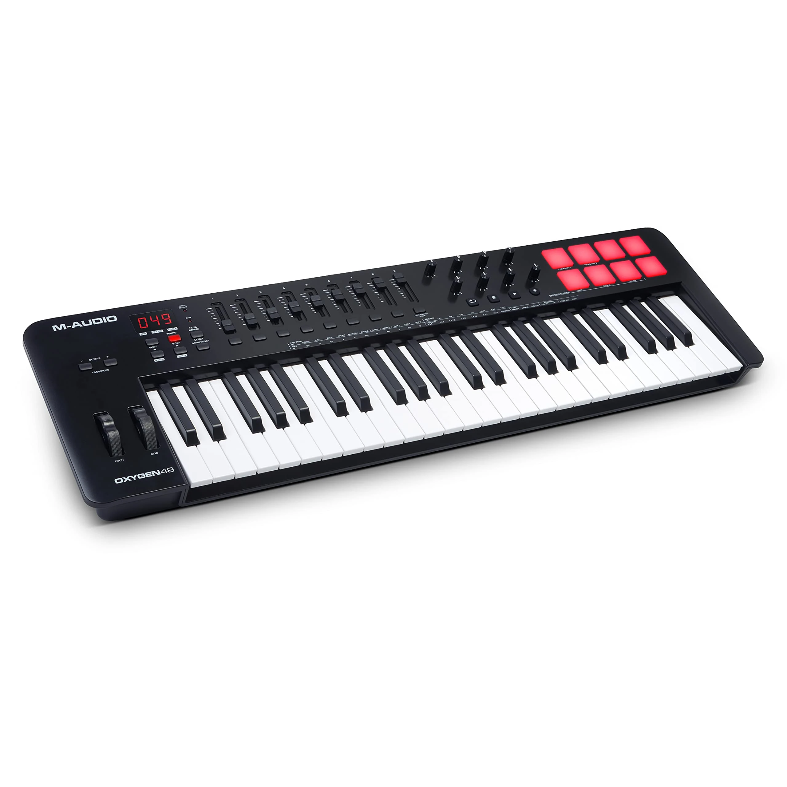 M-AUDIO Oxygen 49 (MKV) - 49 Key USB MIDI Keyboard Controller with Beat Pads, Smart Chord and Scale Modes, Arpeggiator and Native Instruments Sound Package (NKS Integration)