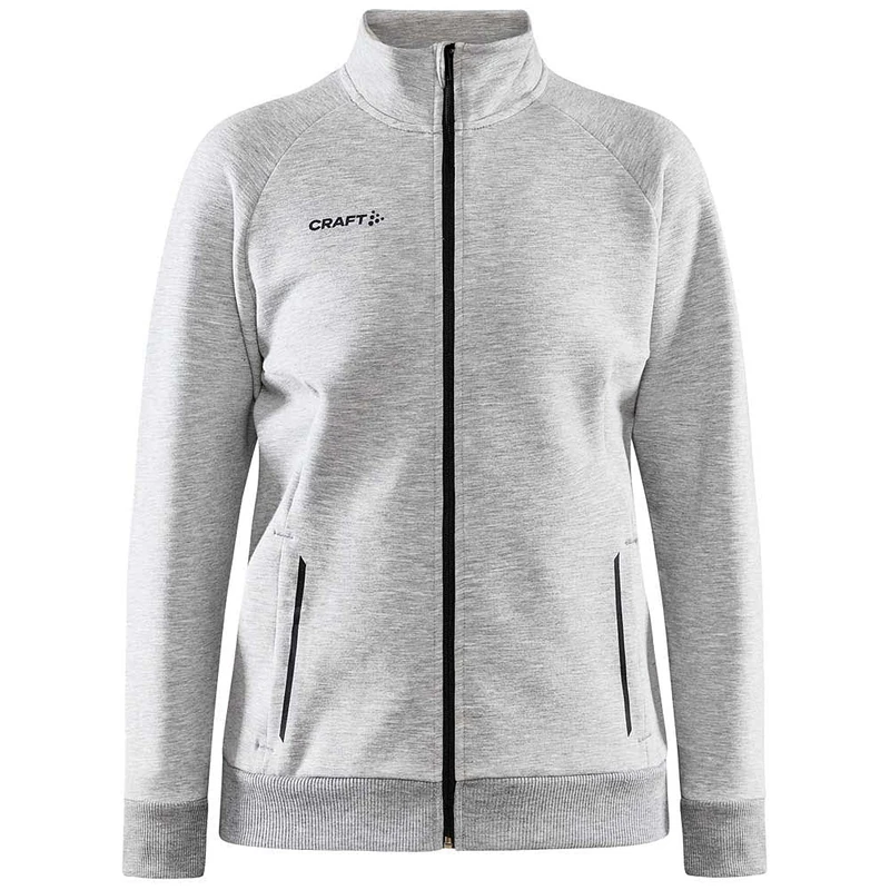 Craft Women's CORE SOUL FULL ZIP JKT W Hooded Sweatshirt, Grau meliert,
