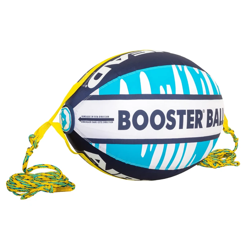 Airhead Towable Booster Ball With Rope, Blue and White