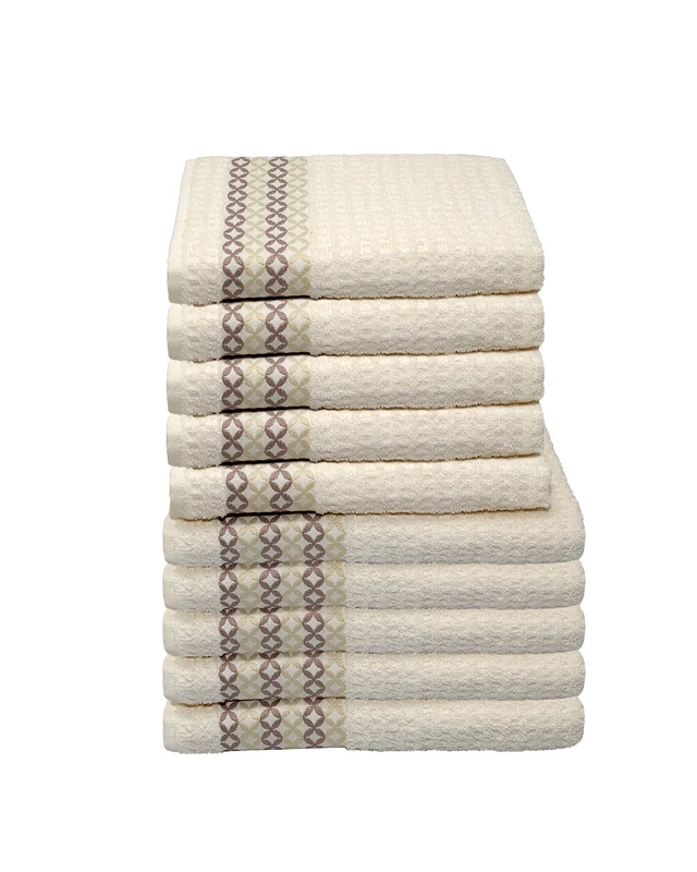 Italian Bed Linen N.10 Pieces Kate Sponge, Turbot Dove/Cream, 50 x 100 cm - Image 1