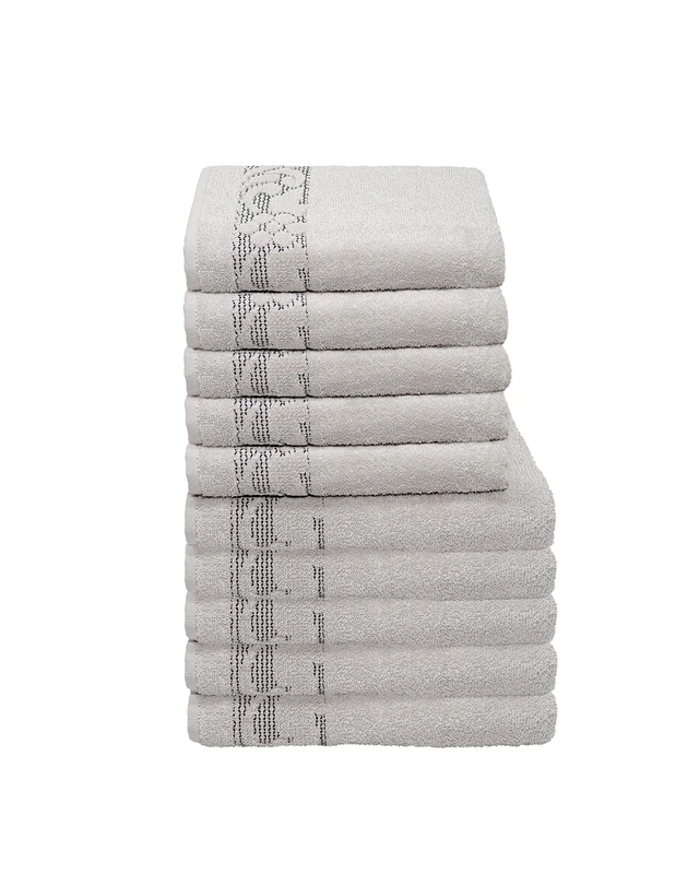 Italian Bed Linen N.10 Pieces Kate Sponge, Dark Grey Flower, 50 x 100 cm