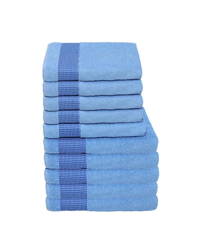 Italian Bed Linen N.10 Pieces Kate Sponge, Linen,Cotton, Royal Hatch, 50 x 100 cm