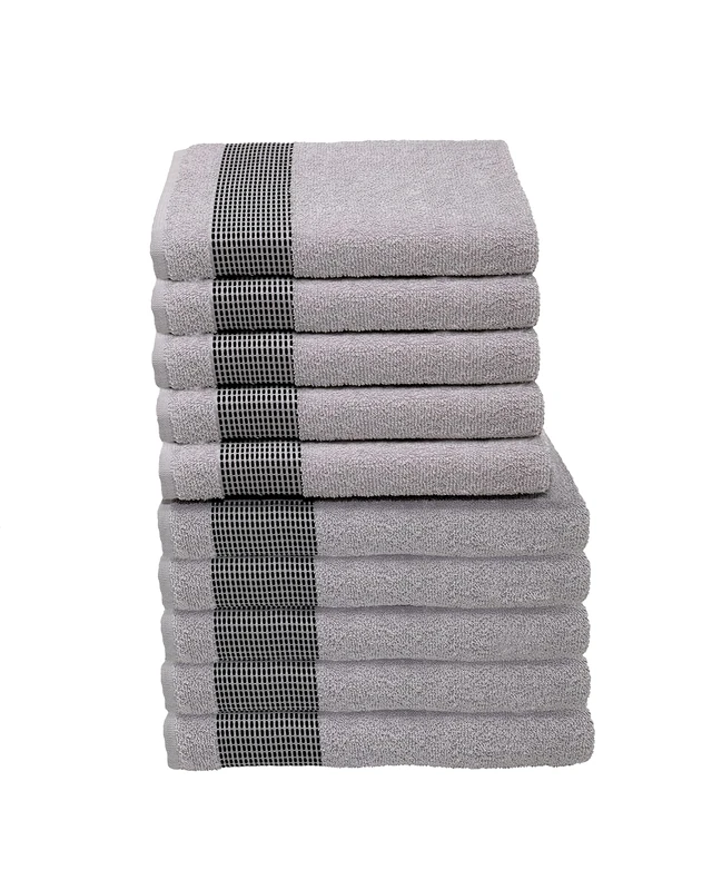 Italian Bed Linen N.10 Pieces Kate Sponge, Black Hatch, 50 x 100 cm