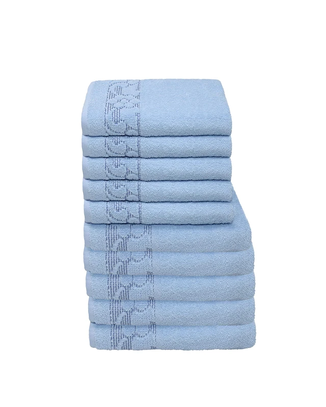 Italian Bed Linen N.10 Pieces Kate Sponge, Blue Flower, 50 x 100 cm