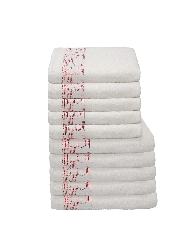 Italian Bed Linen N.10 Pieces Kate Sponge, Flower Bordeaux, 50 x 100 cm