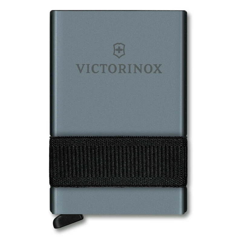 Victorinox Smart Card Wallet, 2-in-1 Wallet with Multi Tool, 10 Functions, Swiss Made, Card Holder, incl. Moneyband, Sharp Grey