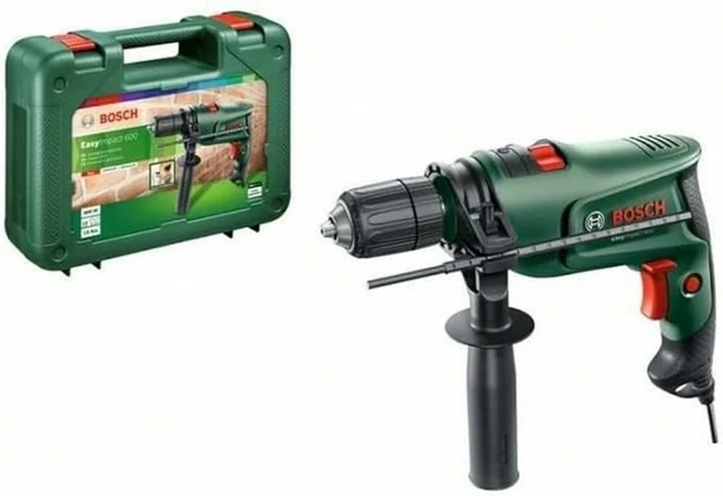 Bosch EasyImpact 600 Hammer Drill (600 Watt, in Case) (EU Plug)