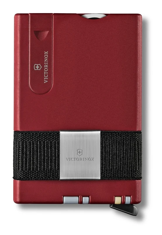 Victorinox Smart Card Wallet, 2-in-1 Wallet with Multi Tool, 10 Functions, Swiss Made, Card Holder, incl. Moneyband, Iconic Red