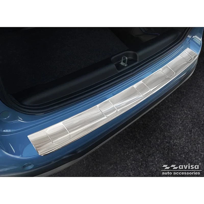 Avisa Stainless Steel Rear bumper protector compatible with Fiat Panda III Cross 2020- incl. Hybrid 'Ribs'