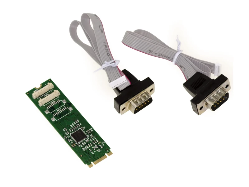 KALEA-INFORMATIQUE M.2. 2 RS232 COM DB9 serial ports for M2 PCIe, M or B+M dongle - AX99100 ASIX chipset