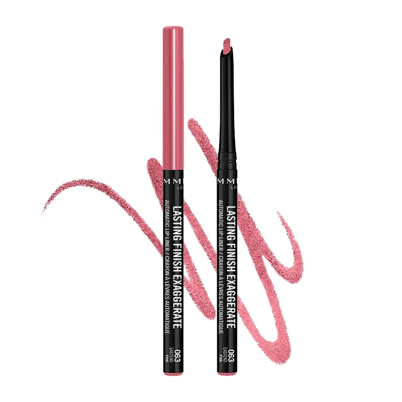 Rimmel London Lasting Finish Exaggerate Lip Liners, 063 Eastend Pink, 4g