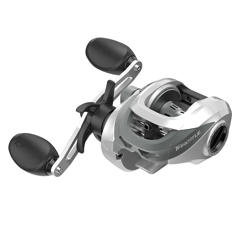 Quantum Throttle Baitcast Fishing Reel, 7 + 1 Ball Bearings with a Smooth and Powerful 7.3:1 Gear Ratio, Zero Friction Pinion, DynaMag Cast Control, and Oversized Non-Slip Handle Knobs