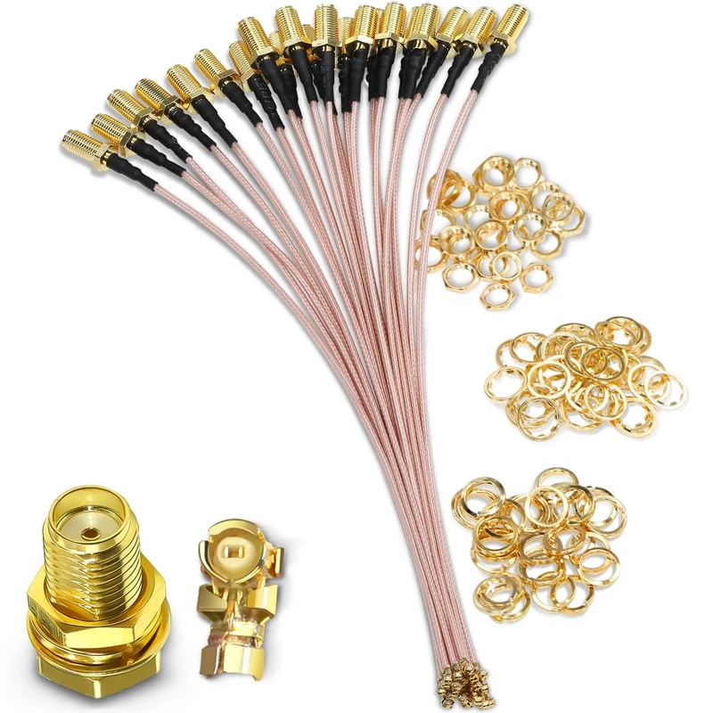 TUOLNK 5pcs 6 Inch SMA Female to U.FL IPX MHF1 Coaxial Adapter RG178 Jumper Cable Pigtail