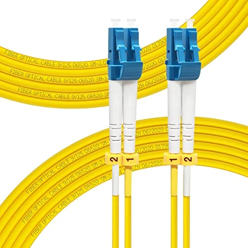 FLYPROFiber 8M OS2 LC to LC Fiber Patch Cable | Length Options: 0.5m-100m, Single Mode Duplex, 9/125um SMF Fiber Optic Cable Cord LSZH 8Meter(26ft)
