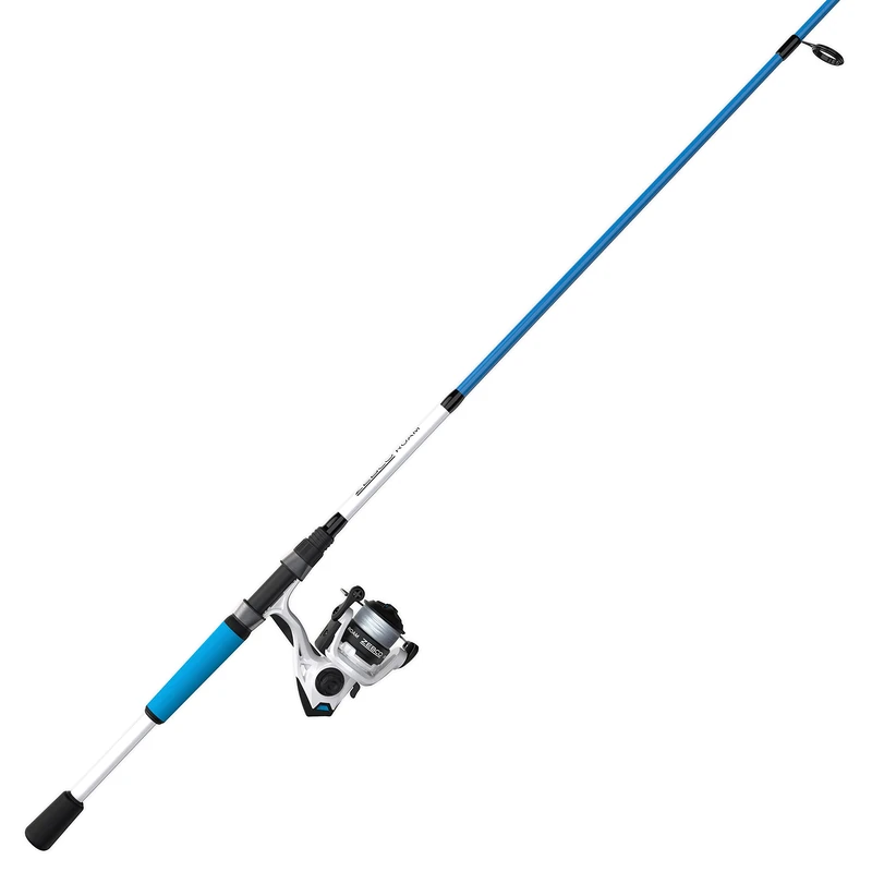 Zebco Roam Spinning Fishing Rod and Reel Combo, 6-Foot 6-Inch Medium Power Fiberglass Rod with ComfortGrip Handle, All-Metal Gear Reel with Aluminum Spool, 10/300 Mono Line, 12 Lb Max Drag, Blue