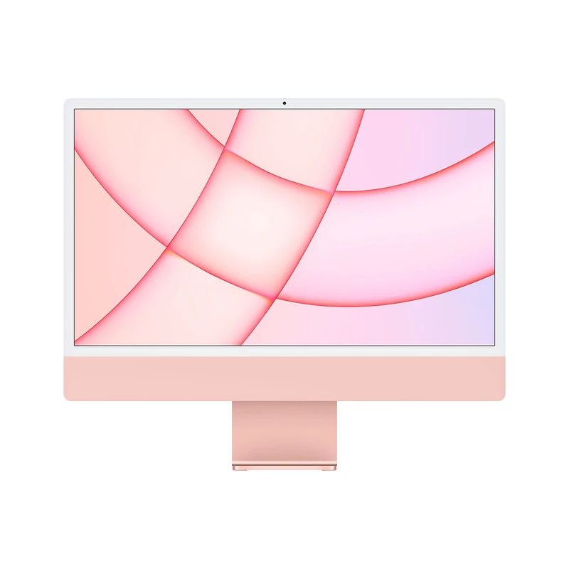 Apple iMac 2021 all-in-one desktop computer with M1 chip: 8-core CPU, 8-core GPU, 24-inch Retina display, 8GB RAM, 512GB SSD storage, 1080p FaceTime HD camera, matching accessories; Pink