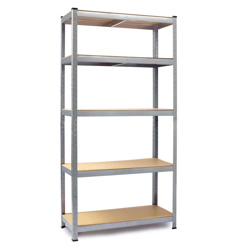 Humberg Shelving Unit Heavy-Duty with Steel Frame Metal Maximum Load 875 kg 5 Shelves 50 x 100 x 180 cm Silver