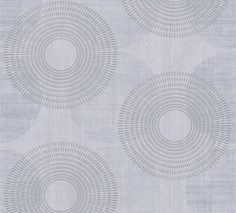 A.S. Création Circle Wallpaper Attractive Non-Woven 10.05 m x 0.53 m Grey Made in Germany 378321 37832-1