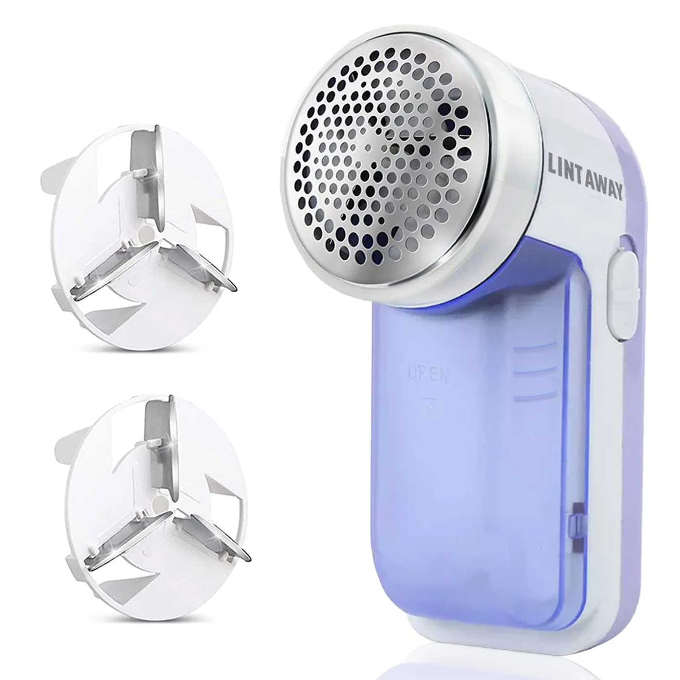 Larger Sized Electric Lint Bobble Remover and Fabric Shaver GC20010 with Free Extra Blade and More Powerful, Multi-Use De Fluffer and De Bobbler Machine for Clothes and More