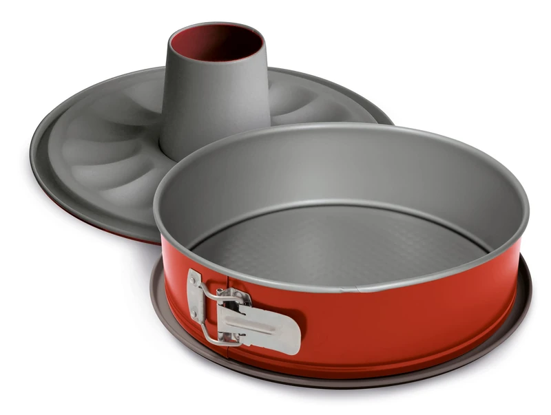 Guardini Rossana 2.0 26 cm 2 Bottoms Openable Cake Tin with Non-Stick Coating - Red/Grey