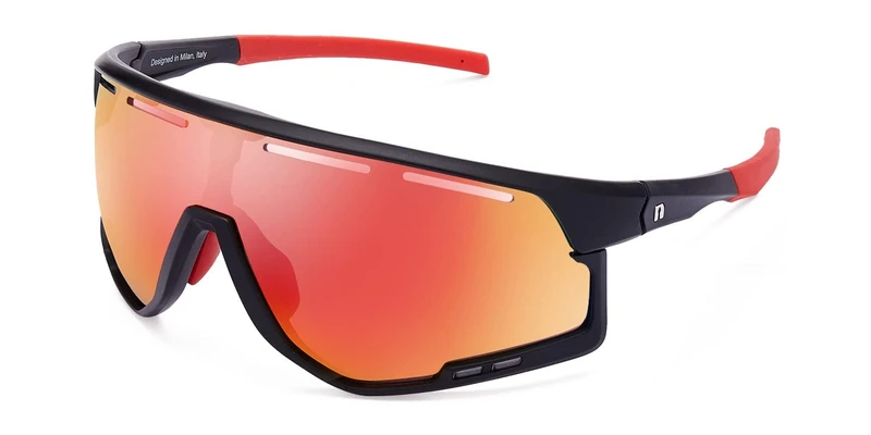 CLANDESTINE - Sunglasses Challenge Red - Red Polycarbonate Lenses and TR90 Frame - Sunglasses for Men and Women - Smart Vision Technology - More Sharpness and Less Glare